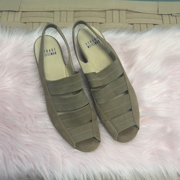 Stuart Weitzman Women's Khaki comfortable wedges - Picture 1 of 4